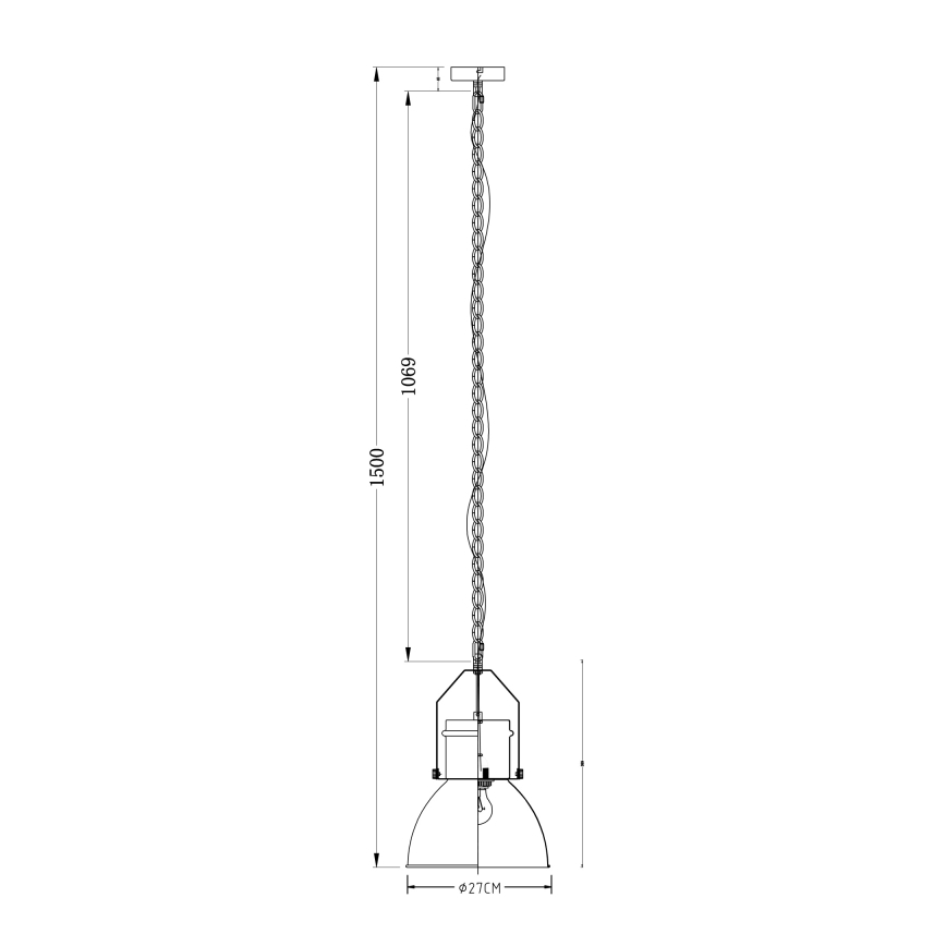 Globo - Kroonluchter aan ketting 1x E27 / 40W / 230V