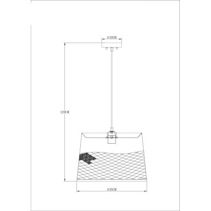 Globo - Hanglamp aan een koord 1xE27/60W/230V