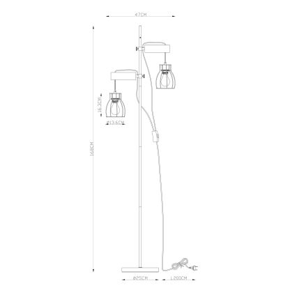 Globo - Lampadaire 2xE27/40W/230V