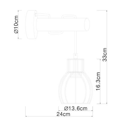 Globo - Applique murale 1xE27/40W/230V