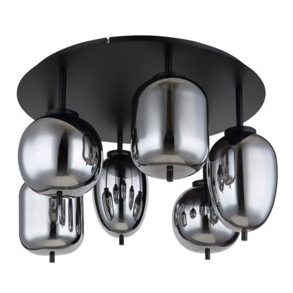Globo - Plafondlamp 6xE14/40W/230V zwart