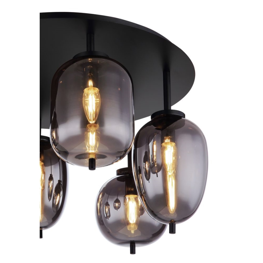 Globo - Plafondlamp 6xE14/40W/230V zwart