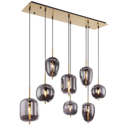 Globo - Suspension filaire 8xE14/40W/230V fumé