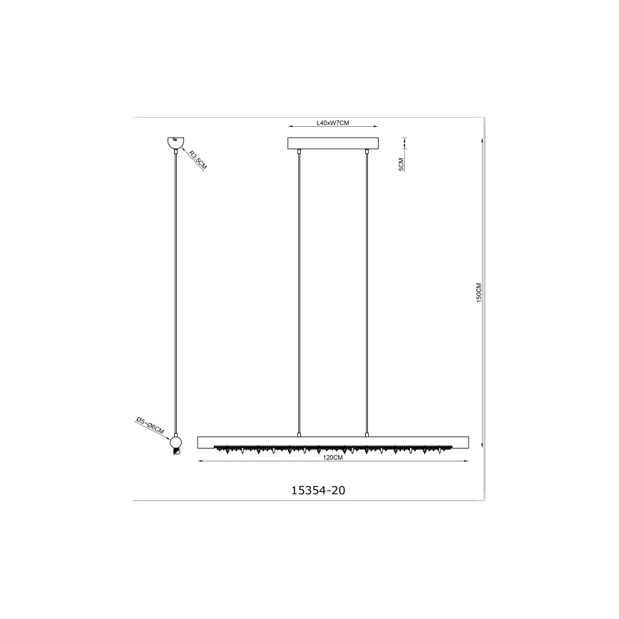 Globo 15354-20 - Dimbare LED-hanglamp FELICITAS met kabel LED/25W/230V beige