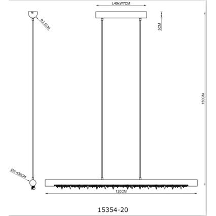 Globo 15354-20 - Suspension dimmable sur câble FELICITAS LED/25W/230V beige