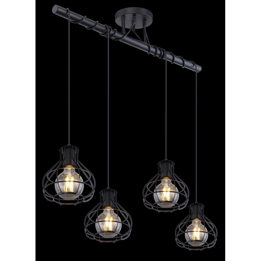 Globo - Suspension filaire 4xE27/60W/230V