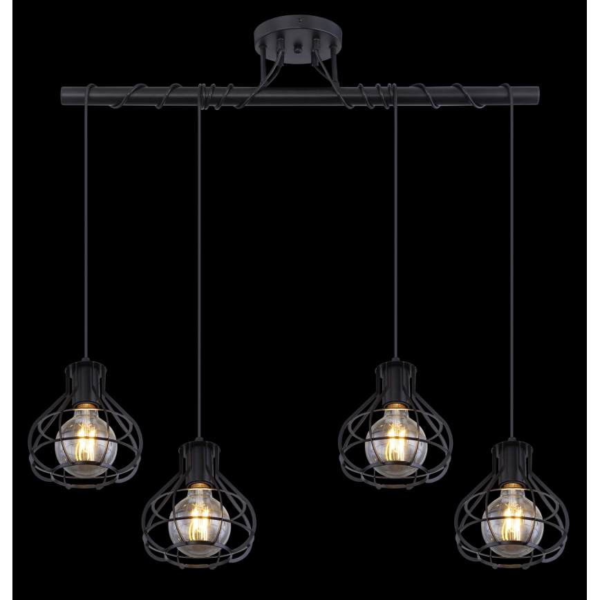 Globo - Suspension filaire 4xE27/60W/230V