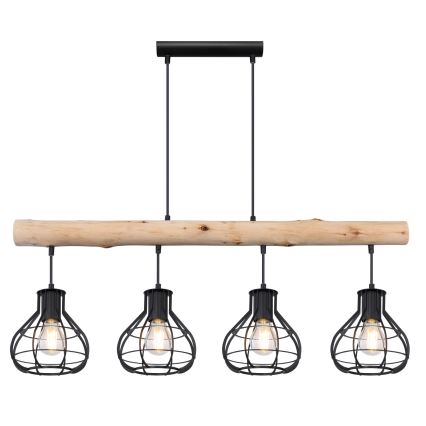 Globo 15388-4H - Hanglamp aan koord CLASTRA 4xE27/60W/230V