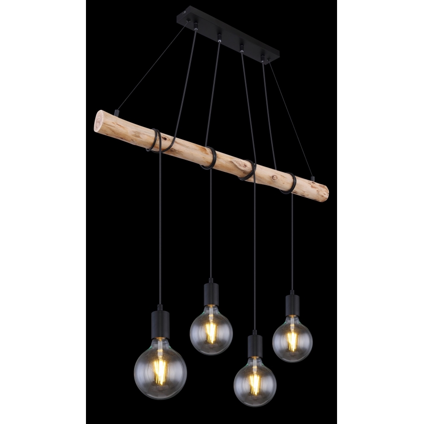 Globo - Suspension filaire 4xE27/60W/230V