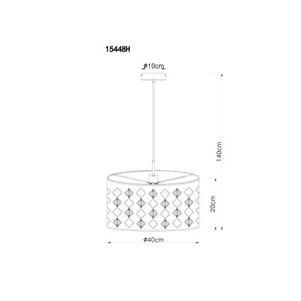 Globo - Hanglamp aan koord 1xE27/60W/230V