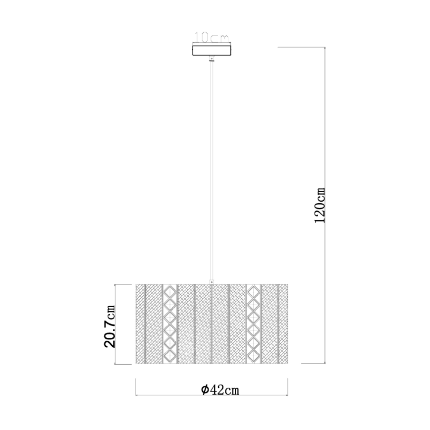 Globo - Hanglamp aan kabel 1xE27/60W/230V goud/zwart