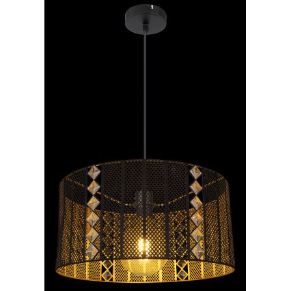 Globo - Suspension filaire 1xE27/60W/230V dorée/noire