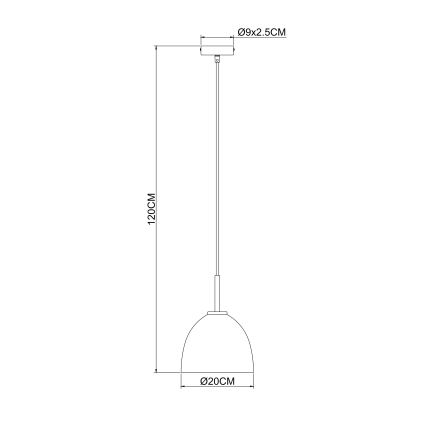 Globo - Hanglamp aan koord 1xE27/60W/230V