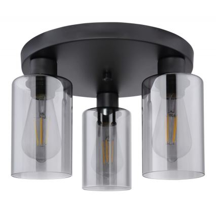 Globo - Plafondlamp 3xE27/60W/230V zwart