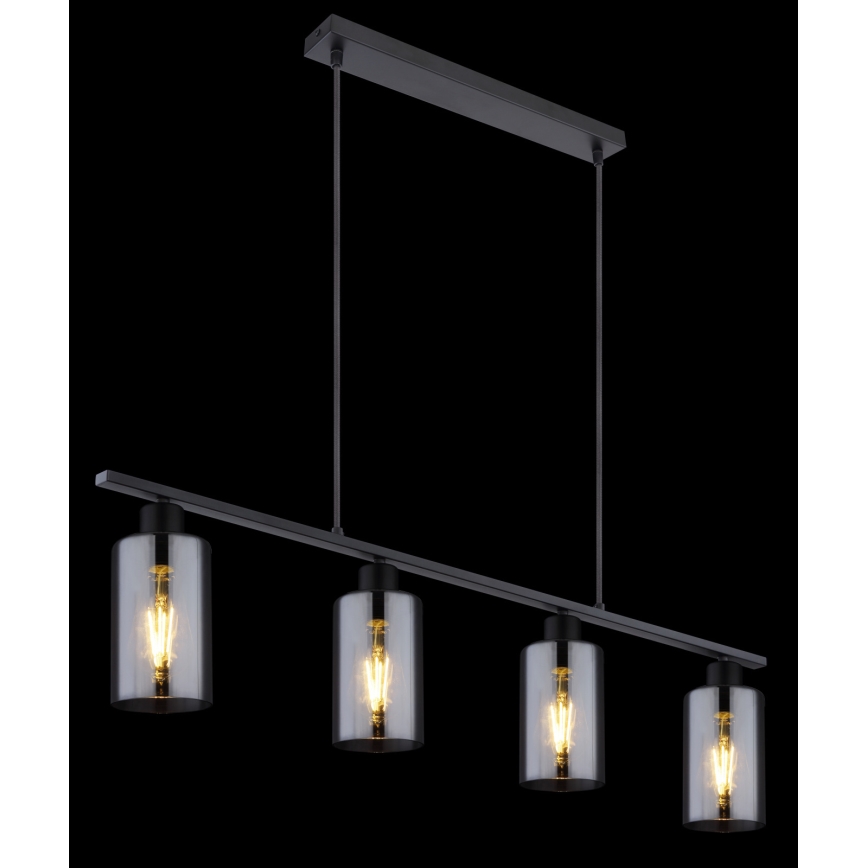 Globo - Hanglamp aan een koord 4xE27/60W/230V zwart