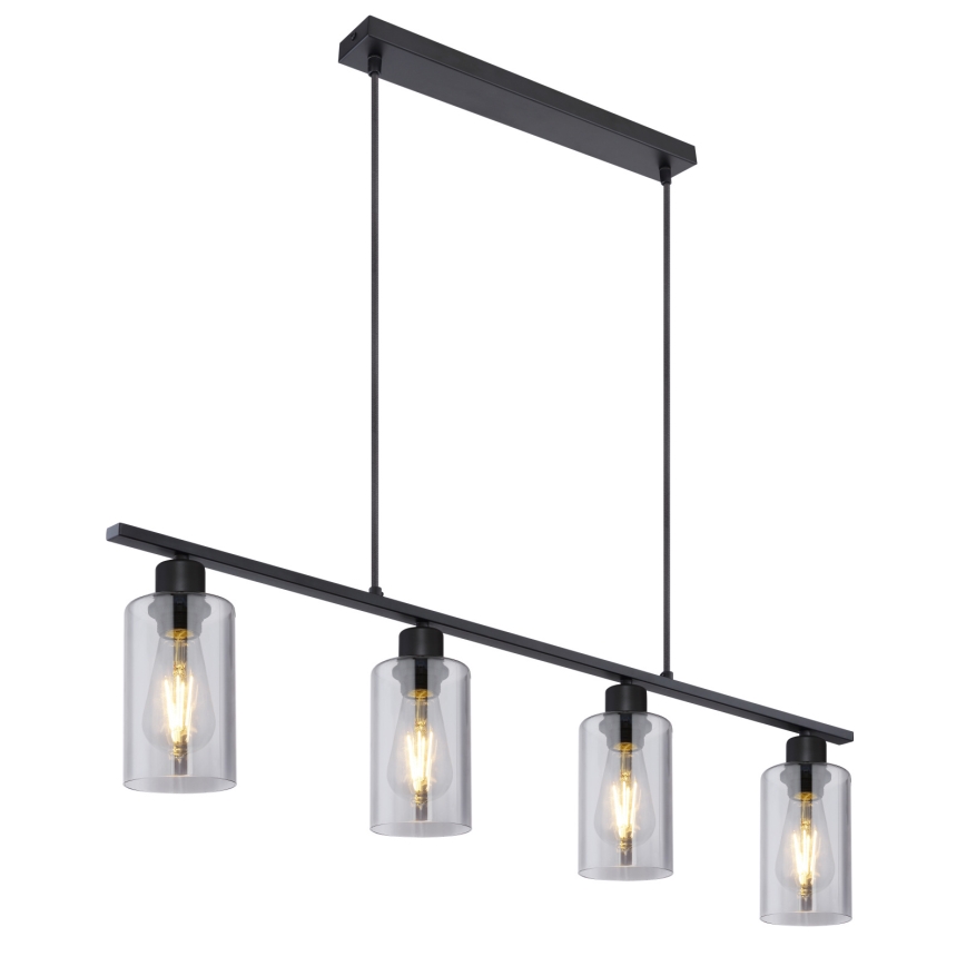 Globo - Hanglamp aan een koord 4xE27/60W/230V zwart