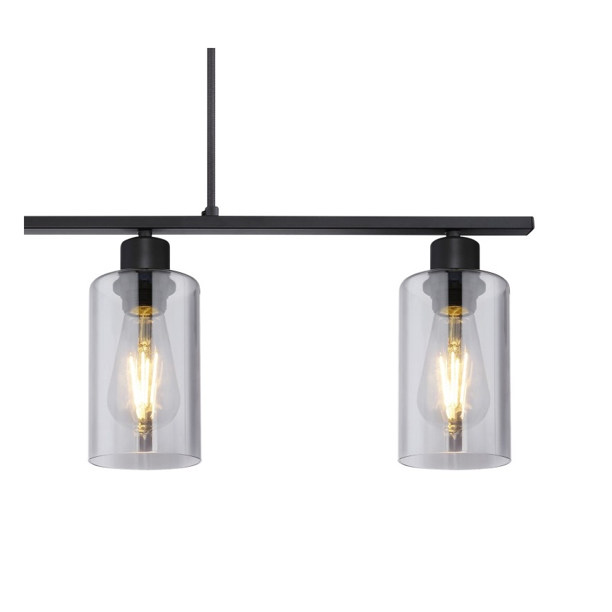 Globo - Hanglamp aan een koord 4xE27/60W/230V zwart