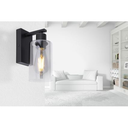 Globo - Wandlamp 1xE27/60W/230V zwart