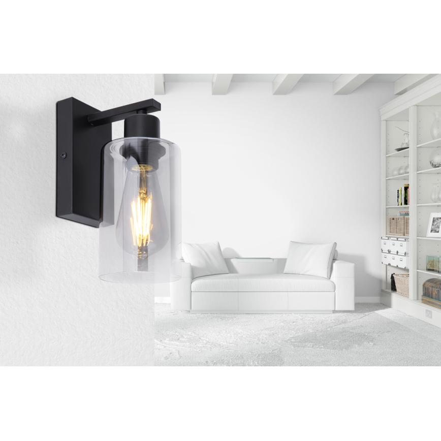Globo - Wandlamp 1xE27/60W/230V zwart