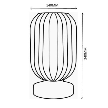 Globo - Tafellamp 1xE27/40W/230V bruin