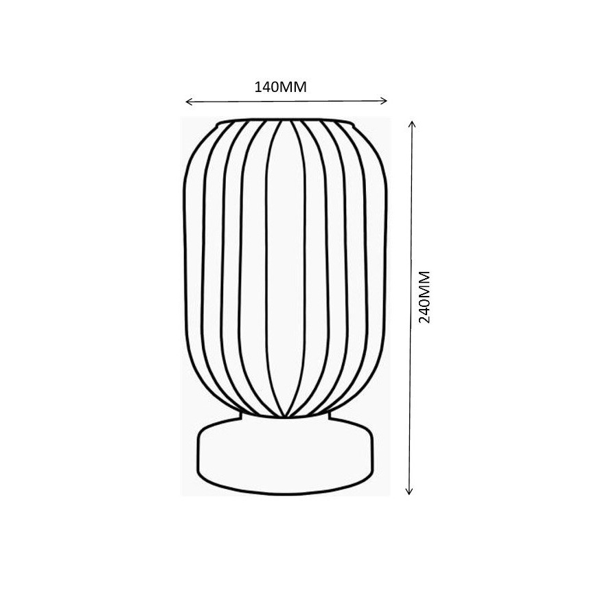Globo - Tafellamp 1xE27/40W/230V grijs