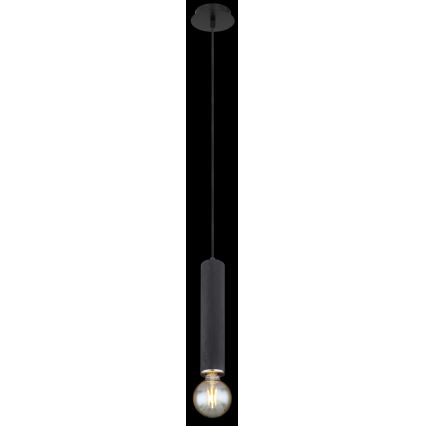 Globo - Hanglamp aan kabel 1xE27/60W/230V zwart hout