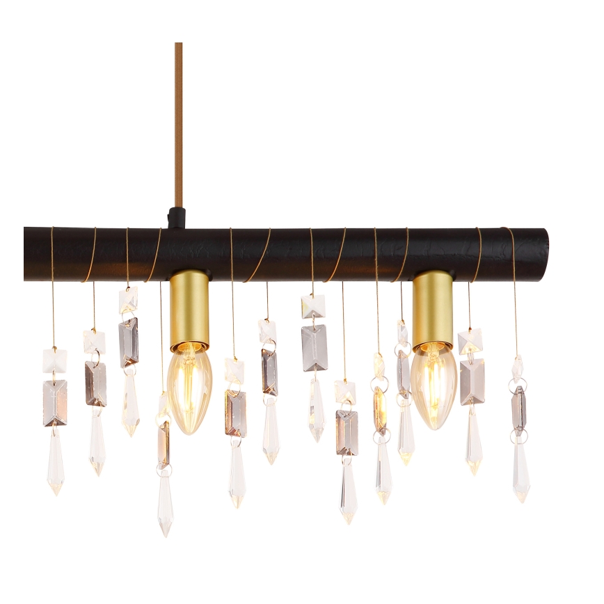 Globo 15532-5HB - Hanglamp KIRA met kabel 5xE14/40W/230V zwart