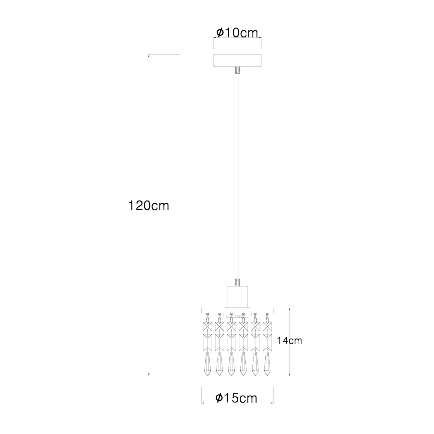 Globo 15533H - Hanglamp aan een koord COMMA 1xE27/40W/230V