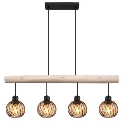 Globo - Suspension filaire 4xE27/15W/230V