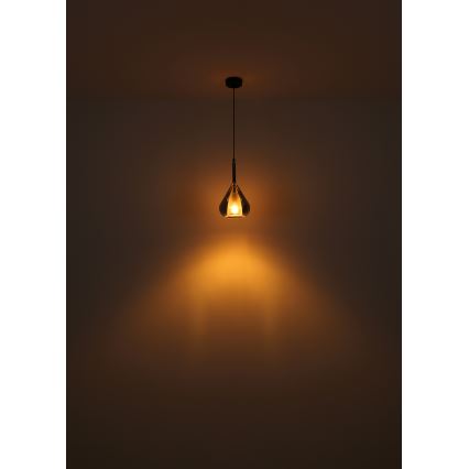 Globo - Hanglamp aan een koord 1xE27/60W/230V diameter 20 cm zwart