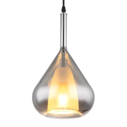 Globo - Hanglamp aan een koord 1xE27/60W/230V diameter 20 cm zwart