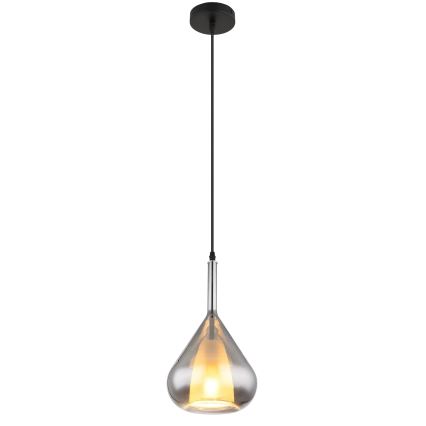 Globo - Suspension filaire 1xE27/60W/230V d. 20 cm noir