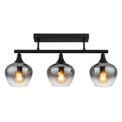 Globo - Bevestigde hanglamp 3xE27/40W/230V zwart
