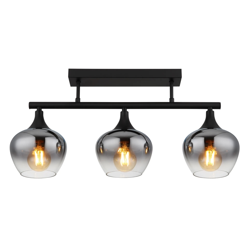 Globo - Bevestigde hanglamp 3xE27/40W/230V zwart