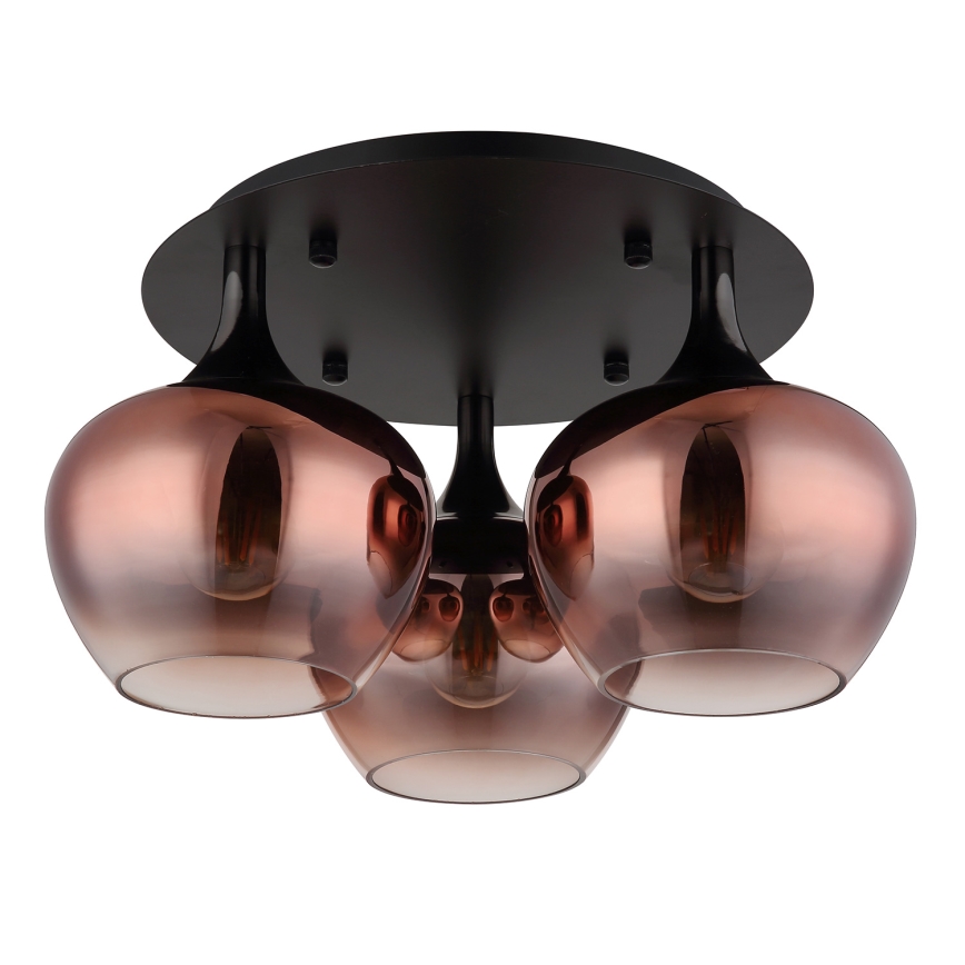 Globo - Bevestigde hanglamp 3xE27/40W/230V diameter 45 cm koper