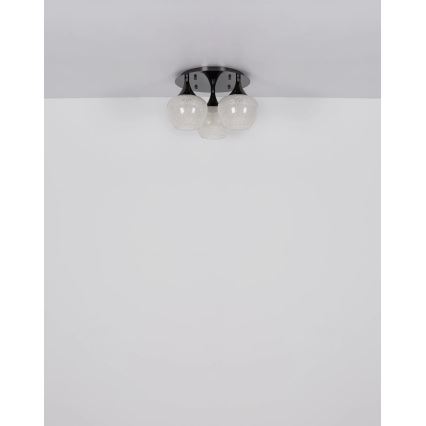 Globo - Bevestigde hanglamp 3xE27/40W/230V antraciet