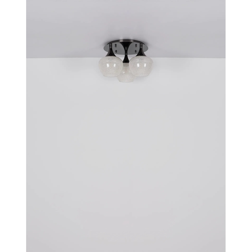 Globo - Bevestigde hanglamp 3xE27/40W/230V antraciet
