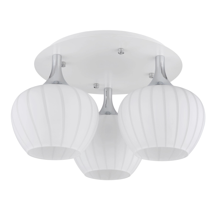 Globo - Bevestigde hanglamp 3xE27/40W/230V wit