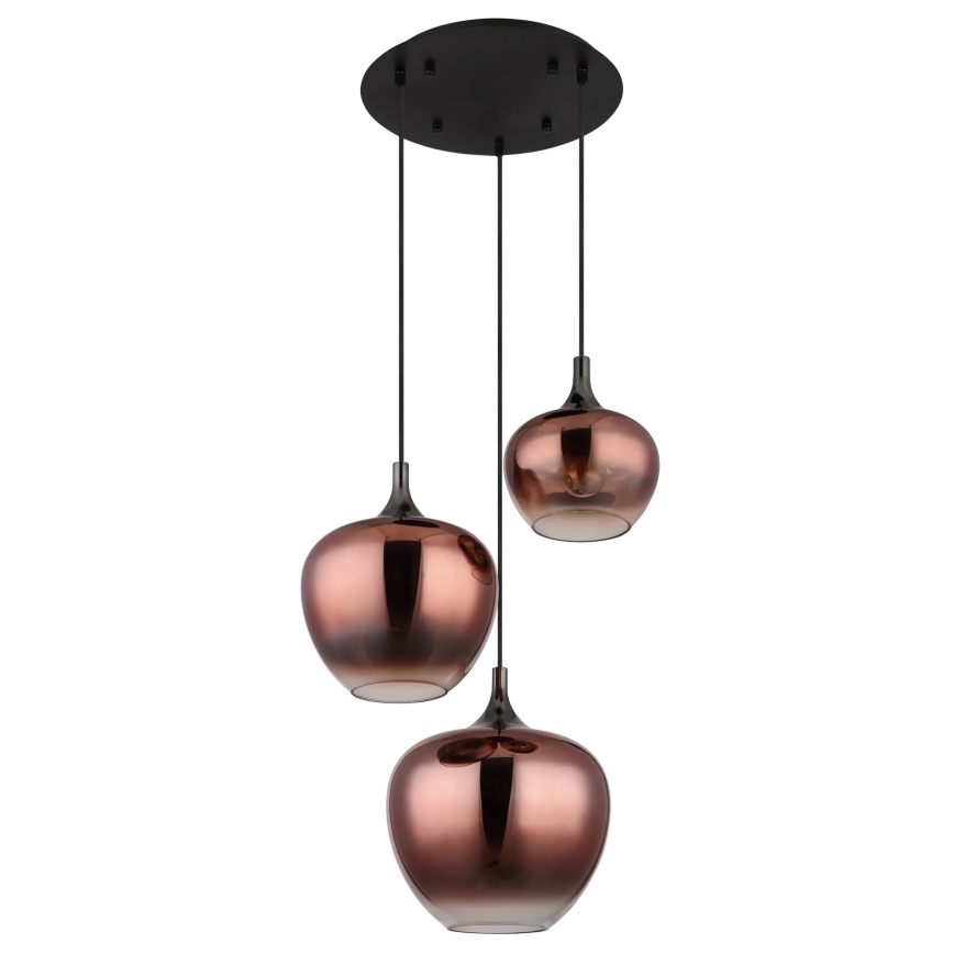 Globo - Hanglamp aan een koord 3xE27/40W/230V koper