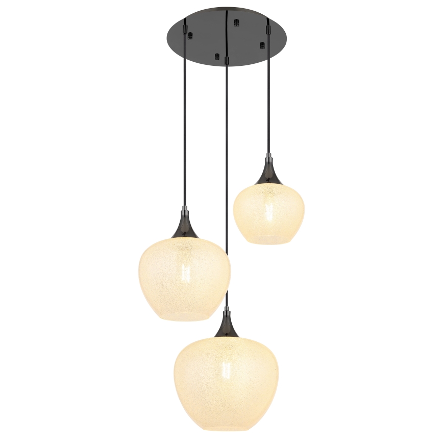 Globo - Hanglamp aan een koord 3xE27/40W/230V wit/antraciet