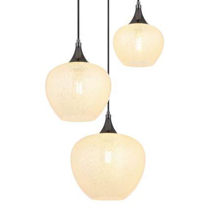 Globo - Hanglamp aan een koord 3xE27/40W/230V wit/antraciet