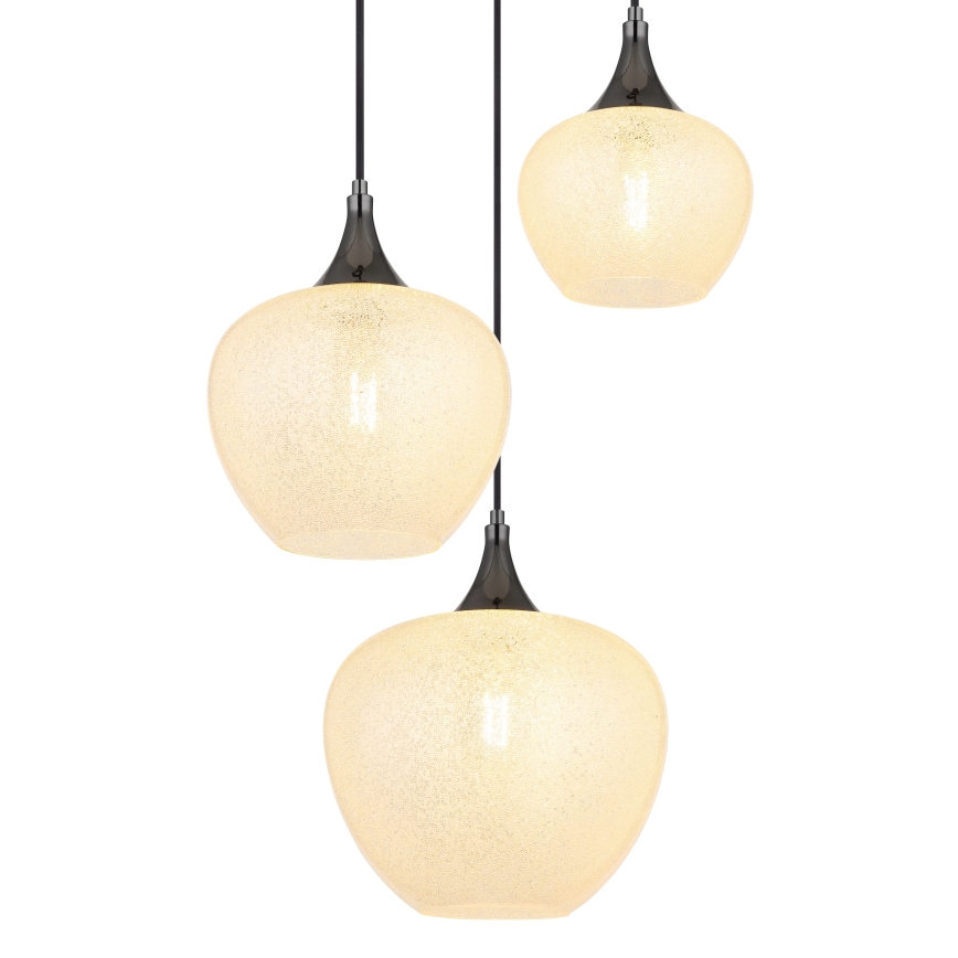 Globo - Hanglamp aan een koord 3xE27/40W/230V wit/antraciet