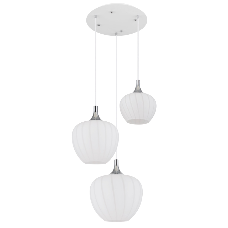 Globo - Hanglamp aan een koord 3xE27/40W/230V wit