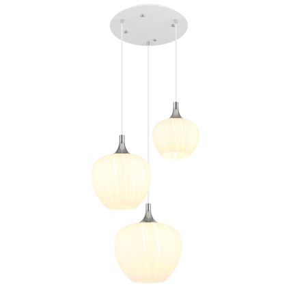 Globo - Hanglamp aan een koord 3xE27/40W/230V wit