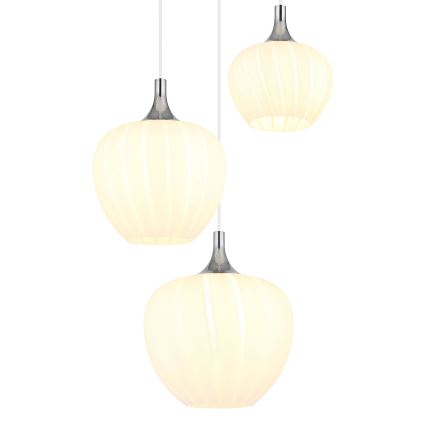 Globo - Hanglamp aan een koord 3xE27/40W/230V wit