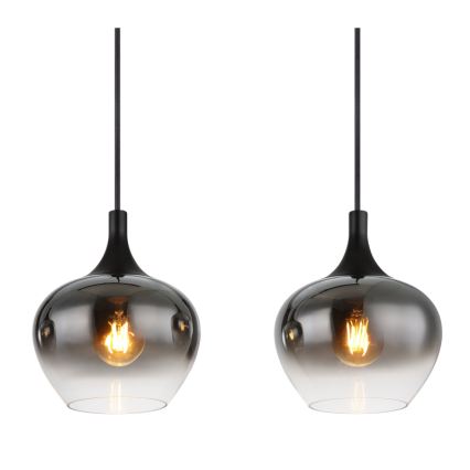 Globo - Hanglamp aan snoer 4xE27/40W/230V zwart