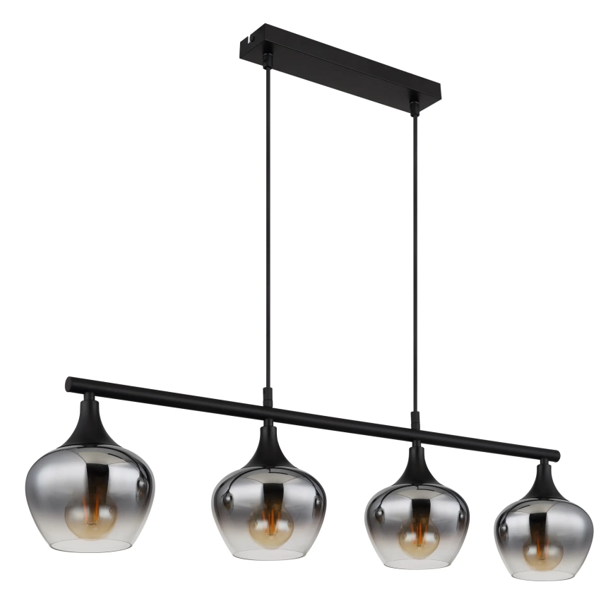 Globo - Hanglamp aan een koord 4xE27/40W/230V zwart