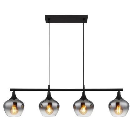 Globo - Hanglamp aan een koord 4xE27/40W/230V zwart