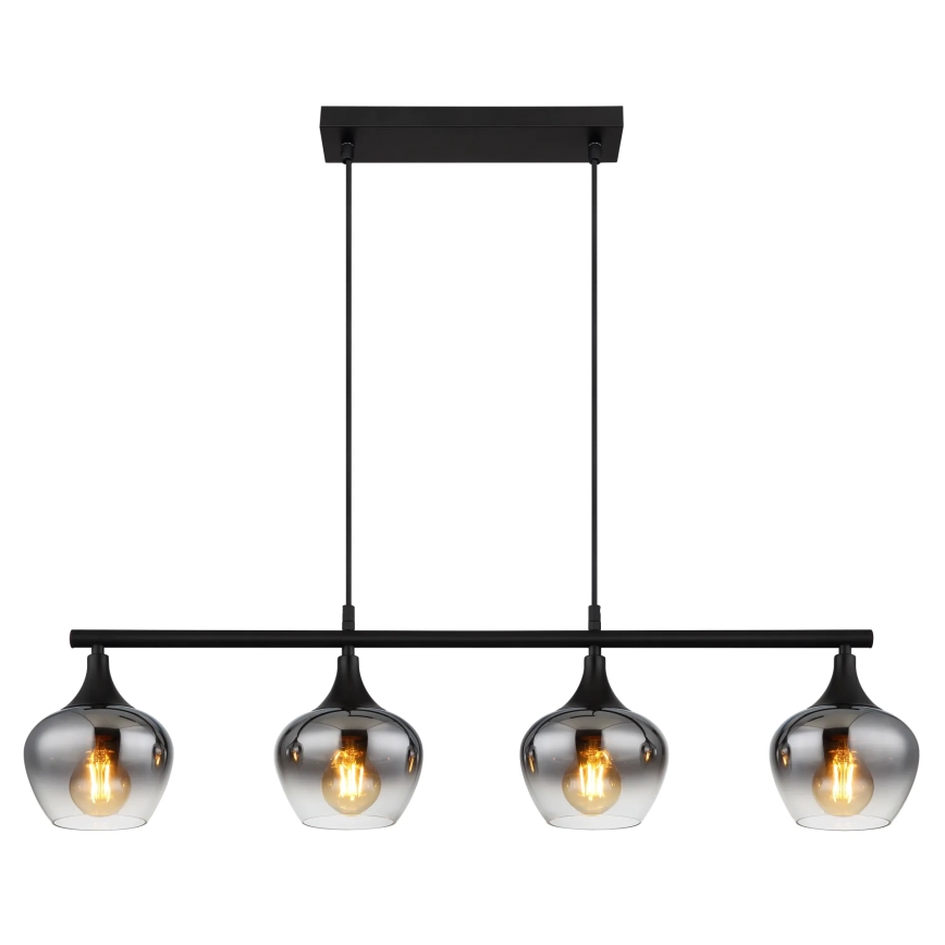Globo - Hanglamp aan een koord 4xE27/40W/230V zwart