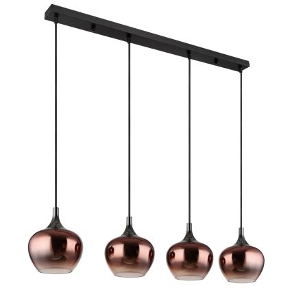 Globo - Hanglamp aan een koord 4xE27/40W/230V koper